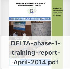 DELTA phase 1 training report April 2014