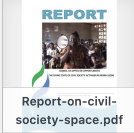 Report on civil society space